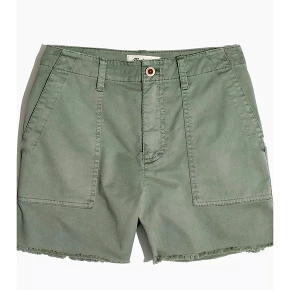 🌸 Madewell | Mint‎ Garment Dyed Cutoff Cotton Shorts 28 - Picture 2 of 13